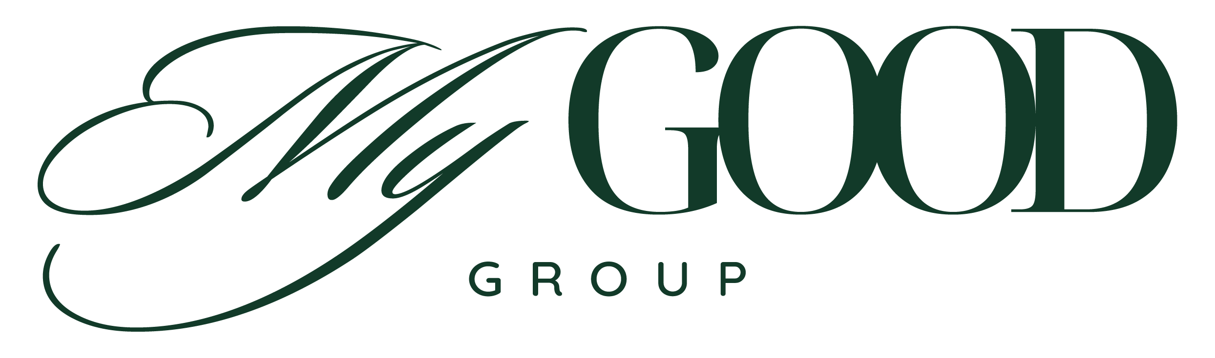 Logo du groupe My Good Group : une composition élégante et moderne représentant notre engagement envers l'excellence du service, l'accueil chaleureux et une expérience client exceptionnelle dans l'industrie de l'hospitalité.